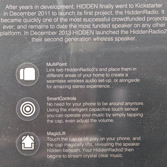 HiddenRadio2 Bluetooth MultiSpeaker, Factory Sealed (2 Available) - Picture 8 of 16